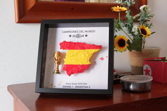 Cuadro Conmemorativo España Campeona del Mundo 2026 — Impresión 3D